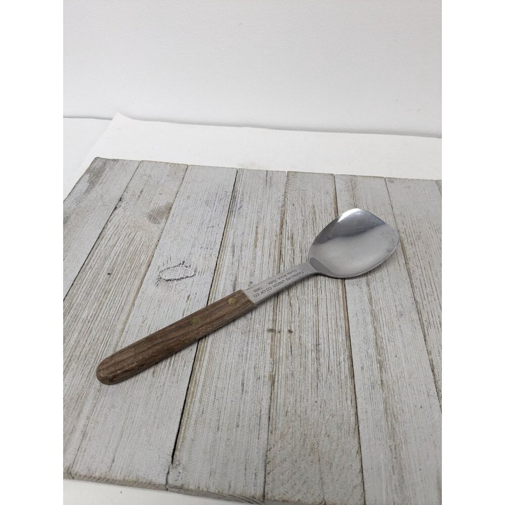 Stainless Steel Ice Cream Spade #5 Scoop Wood Handle Japan 9 1/2"